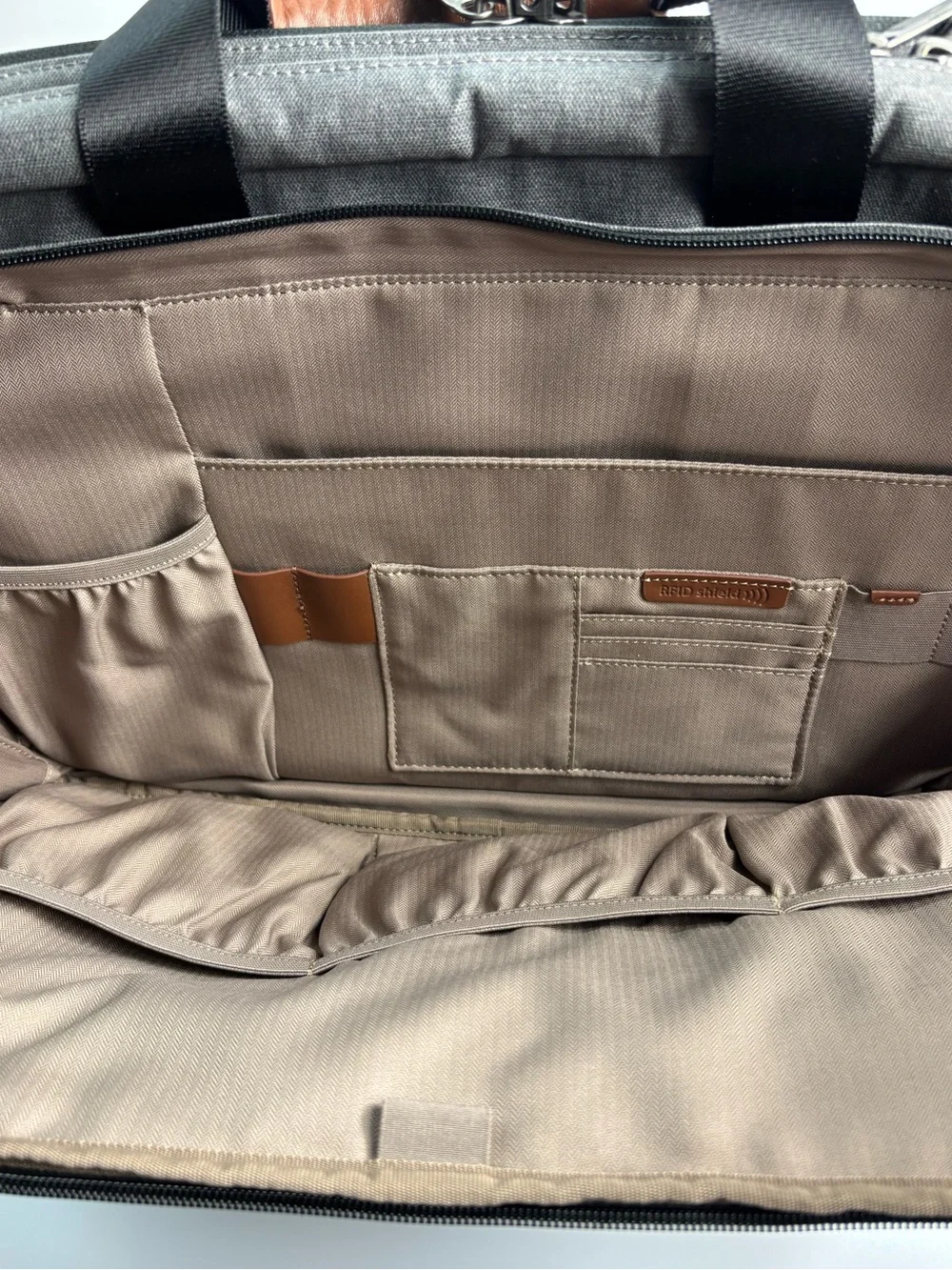 Briggs & Riley Kinzie Street 2.0 Micro Messenger Grey Bag No Shoulder Strap